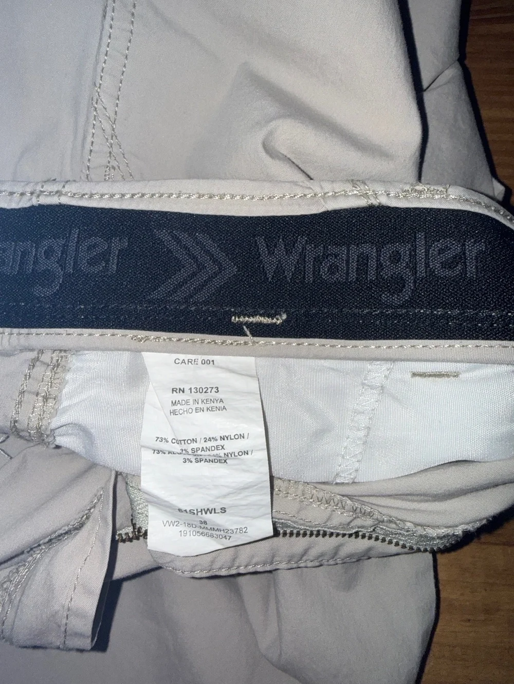 Wrangler Beige Cotton Blend Casual Shorts